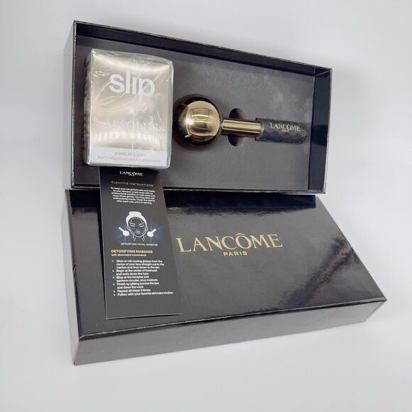 RARE Lancome Absolue X Slip Silk Scrunchies Facial Cooling Globe Massager Set - Picture 3 of 11